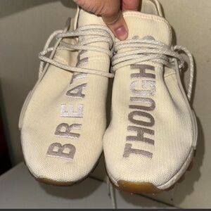 adidas Cream and Gray Sneakers